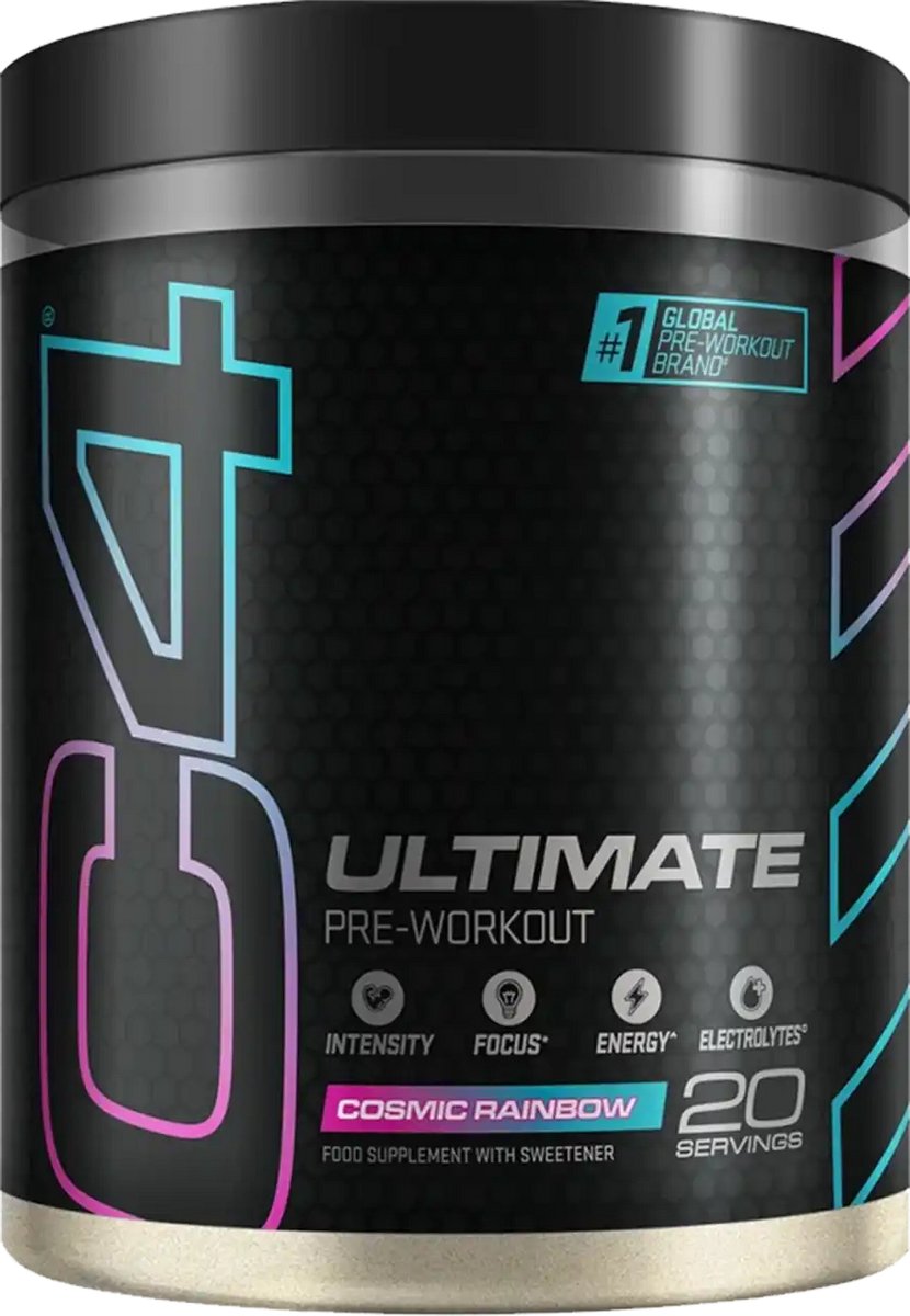 Cellucor C4 Ultimate Performance Pre Workout - Cosmic Rainbow - 20 doseringen (508 gram)