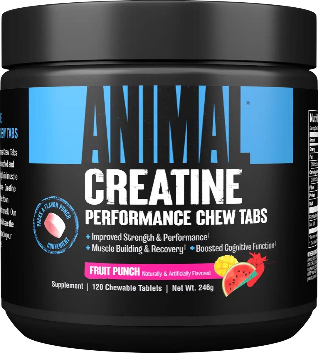 Universal Nutrition Animal Creatine Chews (120) Fruit Punch - Creatine - Creatine Monohydraat