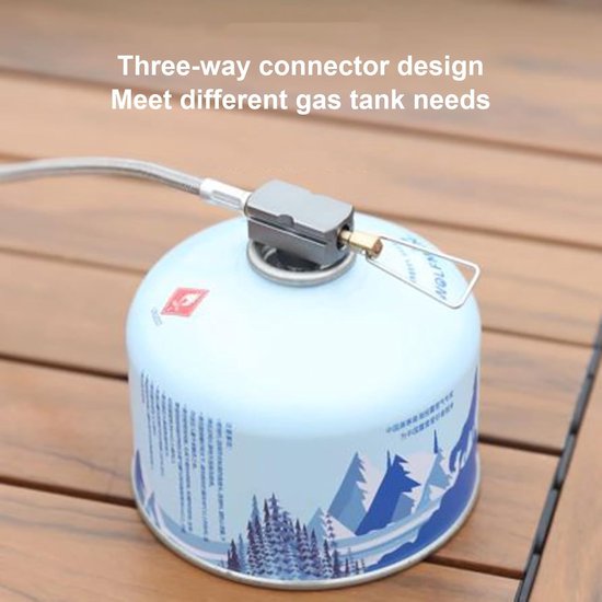 Mini Camping Stove - Compacte Brander - Buiten Koken - Snelle Verhitting - 29 cm Lengte - Zwart — afbeelding 4