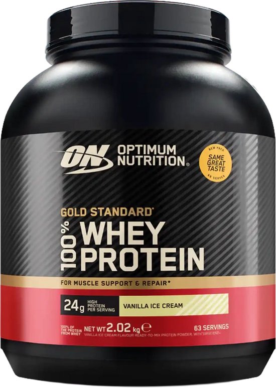 Optimum Nutrition 100% Whey Gold Standard (2000g) Vanilla Ice Cream - Eiwitten - Wei-eiwit Mix