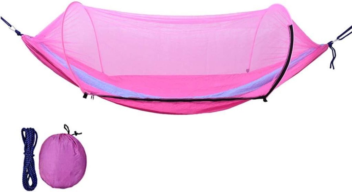 Hangmat Stoel - Schommelstoel Zitten - Buiten Ontspannen - Sterke Touwen - 2.6 Meter - Roze