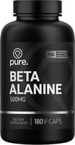 Pure. Beta Alanine - 500mg - 180 vegan capsules - aminozuur
