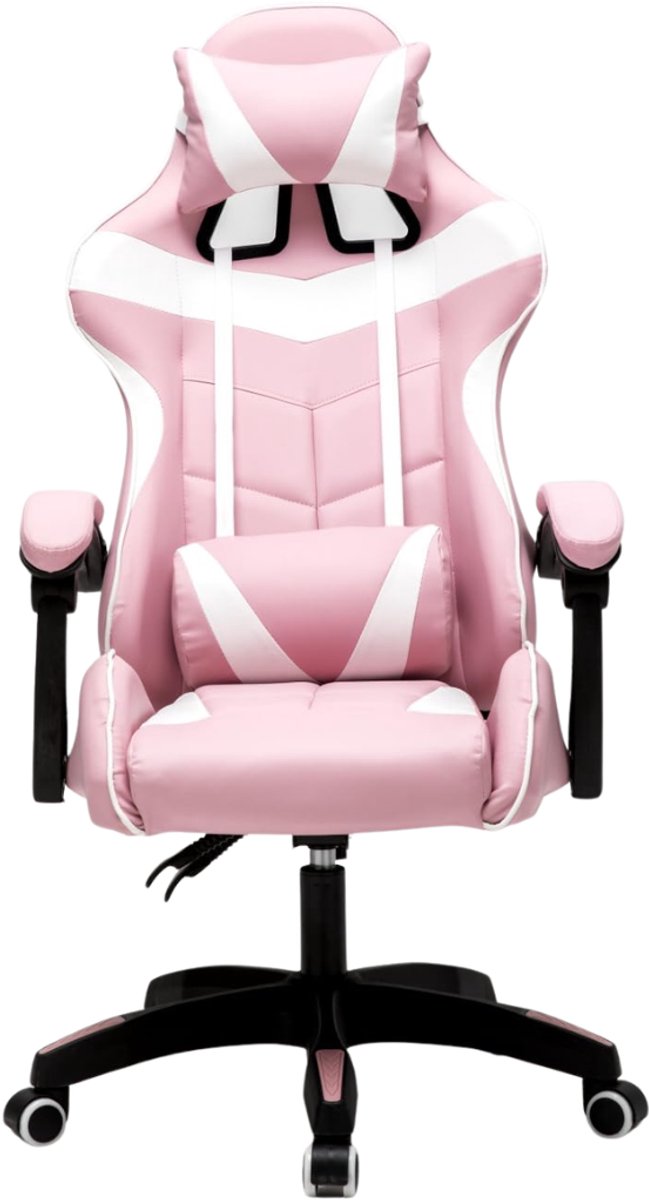 Florixa® Gaming Chair - Gaming Stoel - Chair - Roze/Wit - 50cm x 63cm x 128cm