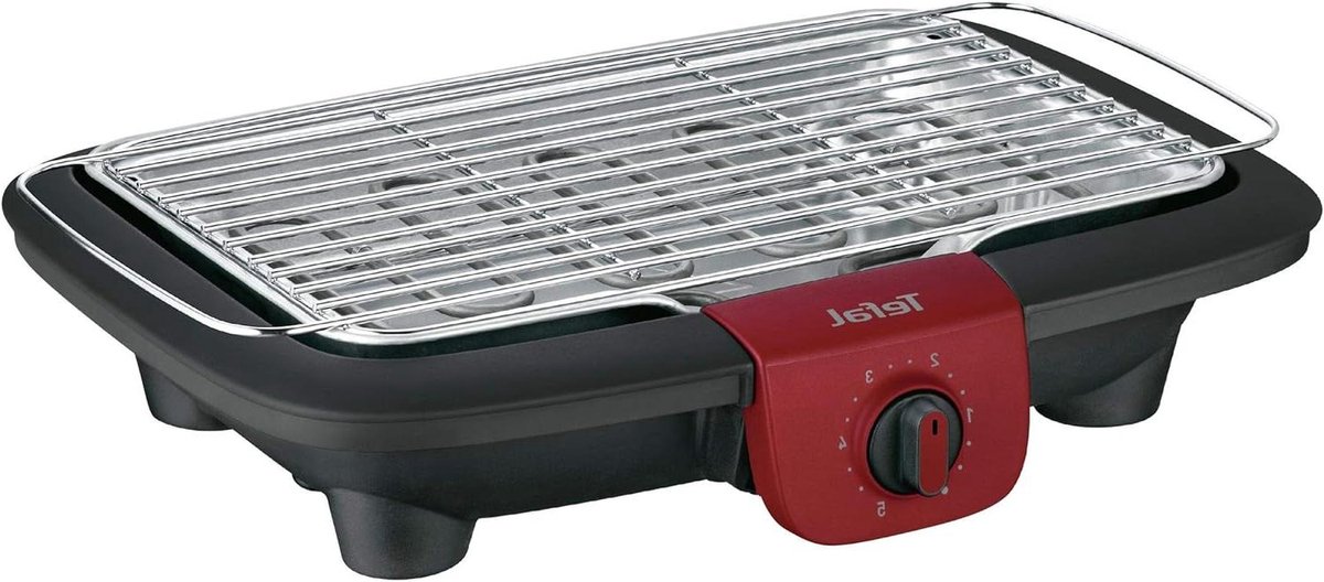 Elektrische Grill Staande Barbecue Buiten Koken Sapopvangbak 1000 cm2 Zwart