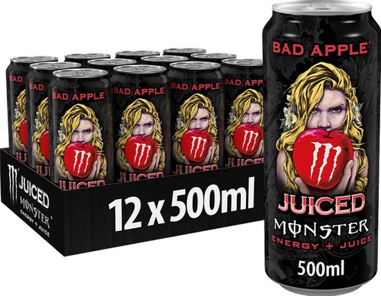 Tray Monster Energy Juiced Bad Apple - 12 x 500 ml