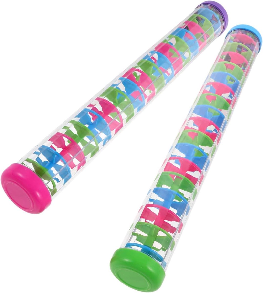 Muzikaal Speelgoed - Regenmaker Instrument - Sensorische Ontwikkeling - Authentiek Regen Geluid - 40 cm - Diverse kleuren