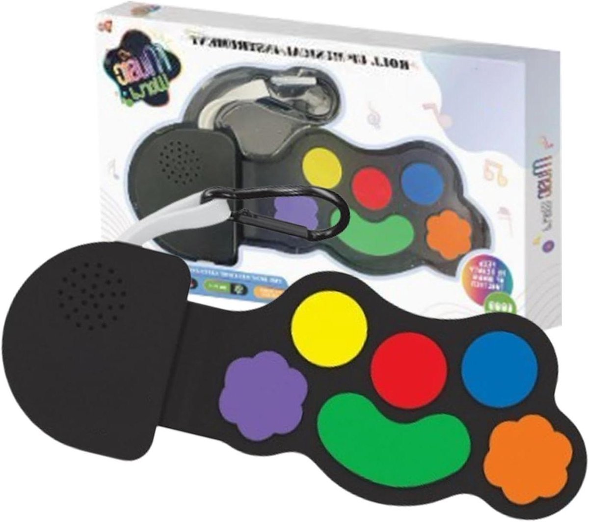 Vinger Drum Pad - Mini Elektrische Trommel - Muziek Maken - Opvouwbaar Ontwerp - 18 cm - Zwart