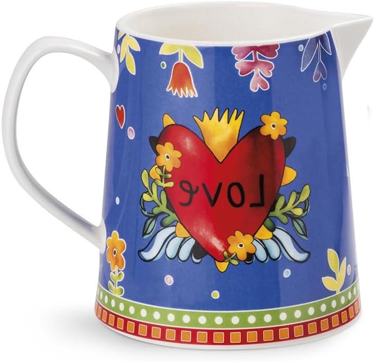 Melkkan - Koffie room - Ontbijt serveren - Vaatwasserbestendig - 630 ml - Rood