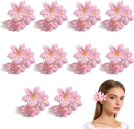 10-pack Kunstlelies — Kunstbloemen, Zijden Bloemen, Realistische Drielobbige 'Dewdrop'-Lelies — Ideaal voor bruiloften — Realistische leliebloemkoppen — Perfect voor haaraccessoires, wandguirlandes, feesten en diverse decoratieve toepassingen