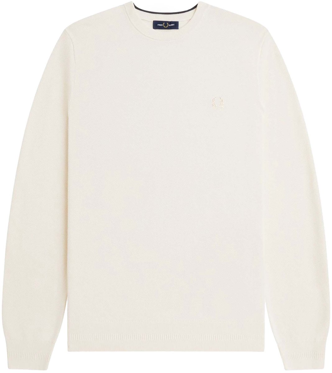 Fredperry Trui Fp Pique Stitch Jumper Fashion Wear Volwassen Beige