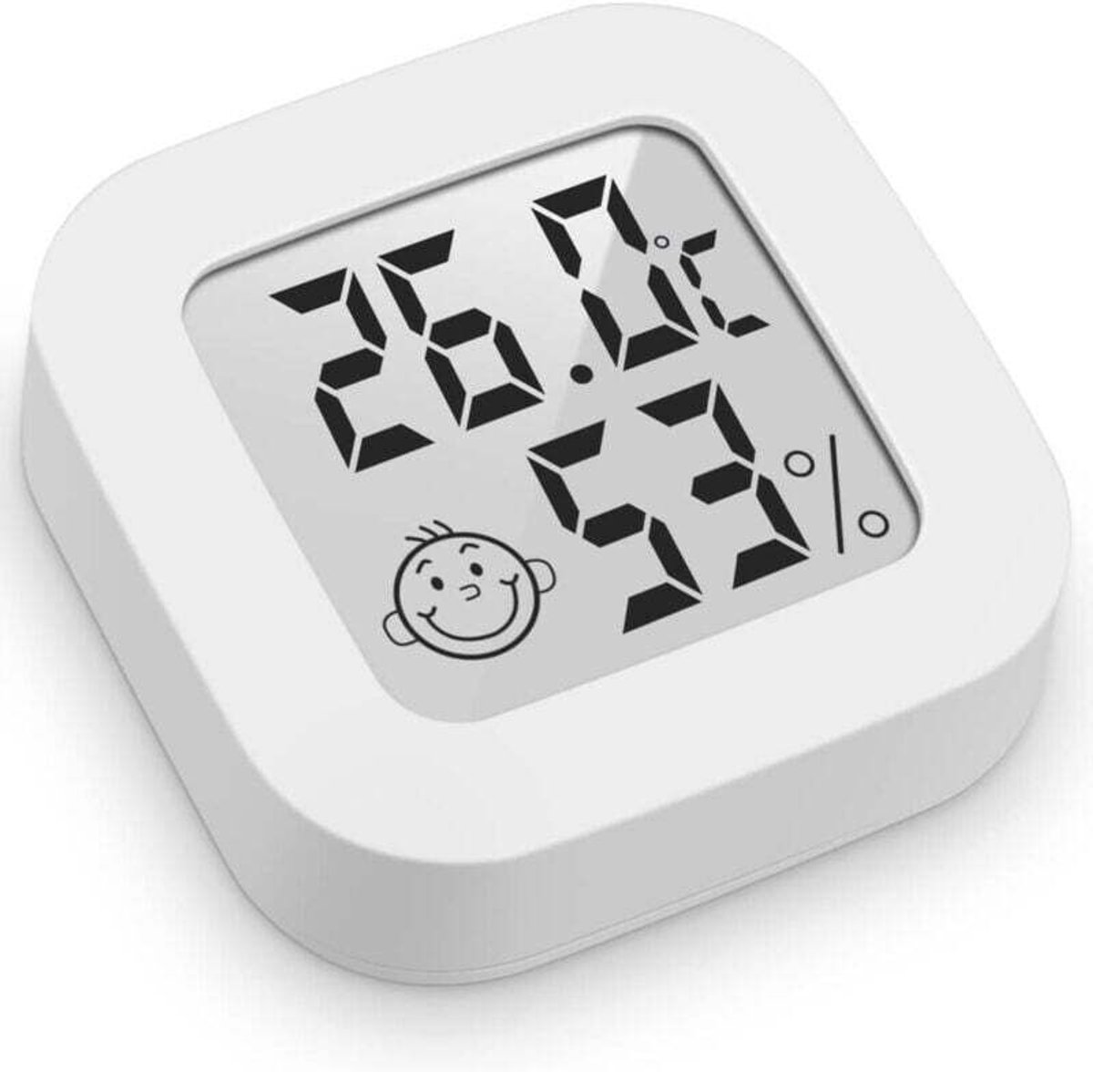 Mini digitale thermogeschikt voorer en hygrogeschikt voorer geschikt voor hoge precisie geschikt voor binnen, temperatuur- en vochtigheidsmonitor, temperatuur- en vochtigheidscomfortindicator (2 stuks)