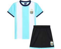 Messi Argentinië Thuis Tenue Kinderen - Voetbaltenue met Shirt en Broekje - Officiële AFA Fanmerchandise - Maat 116 t/m 164