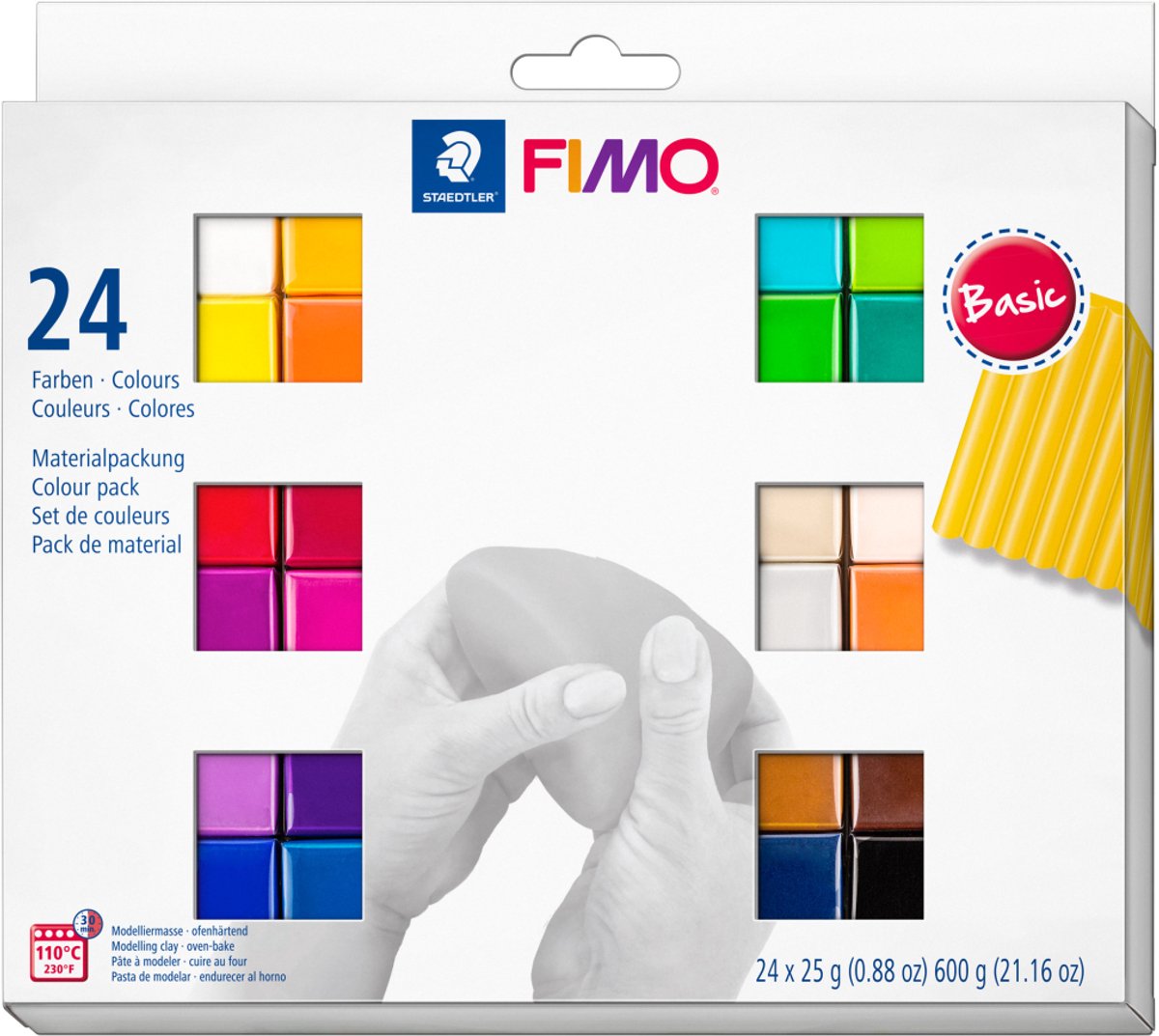 FIMO soft - ovenhardende boetseerklei - colour pack - 24 basic colours — afbeelding 10