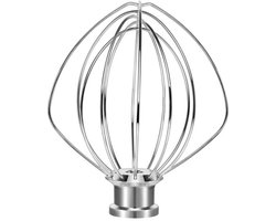 TOVBMUP Mixer - Ei-slagroomgarde - Vervangende staande mixer - Geschikt voor K45WW RVS draadgarde voor KitchenAid - Roestvrij staal