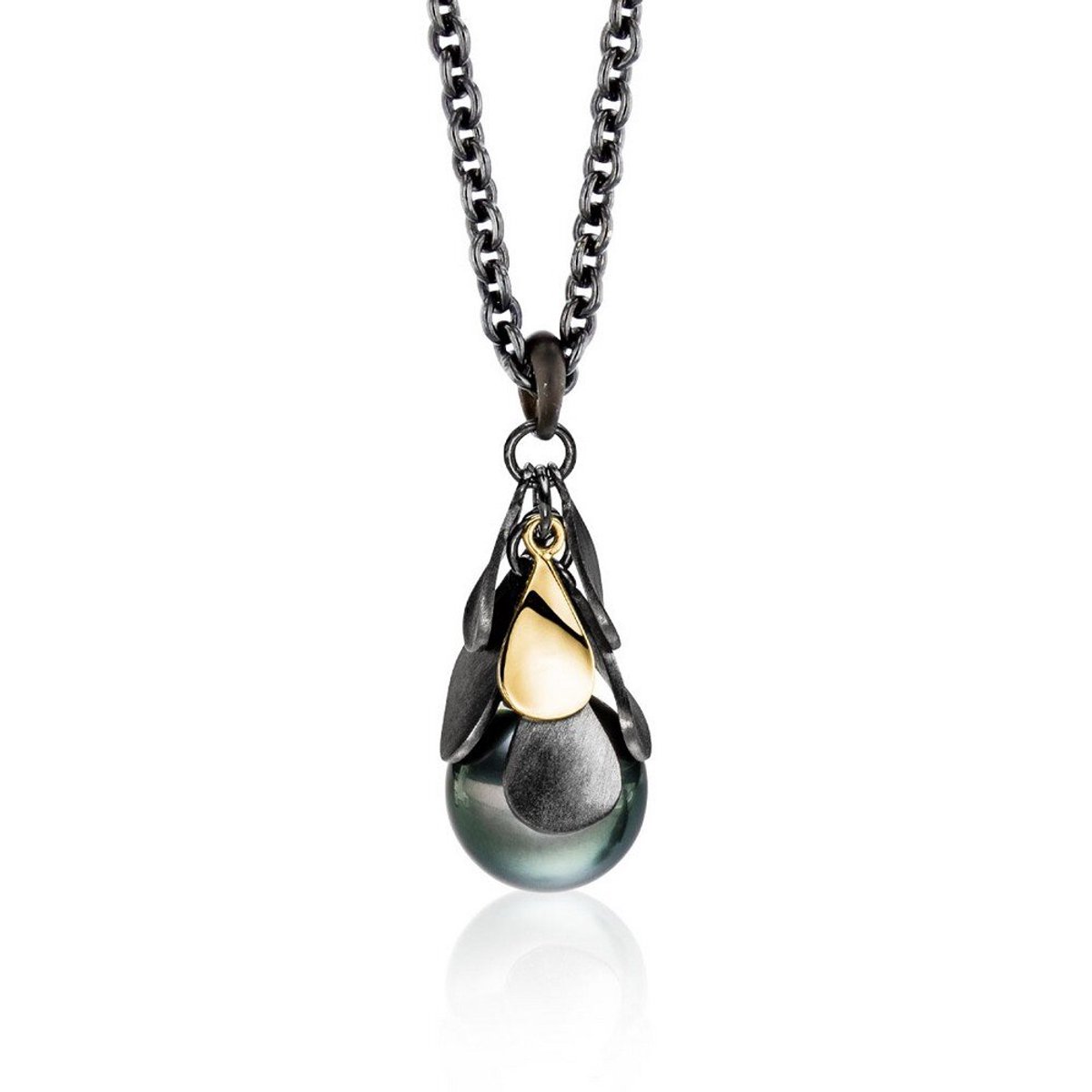 Luna-Pearls - 216.0845 - Ketting - 925/-Zilver met Tahiti gekweekte parel