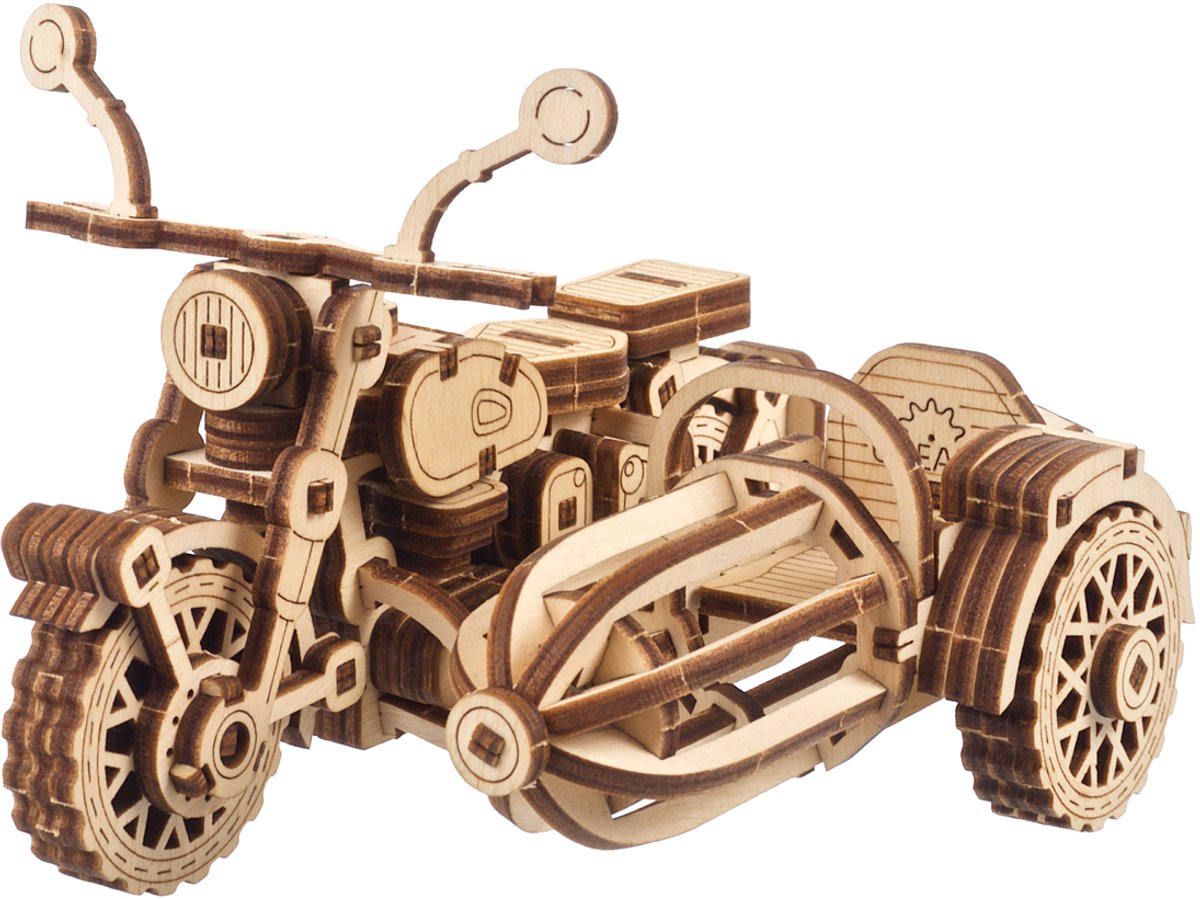 UGEARS 3D Modelbouw - Hagrid's Flying Motorbike™ - Harry Potter™ - Mechanisch Bouwpakket Hout - Educatief Speelgoed — afbeelding 10