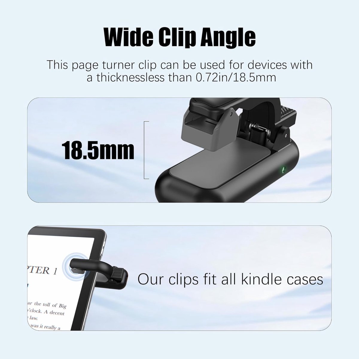 Daity 1stuk - Ring met afstandsbediening voor het omslaan van pagina's – Geschikt voor Kindle Paperwhite/Scribe/Oasis, draadloze RF-afstandsbediening/clicker voor iPhone, iPad, Android-tablets, e-readers, camerasluiter en video-trigger – foto 5