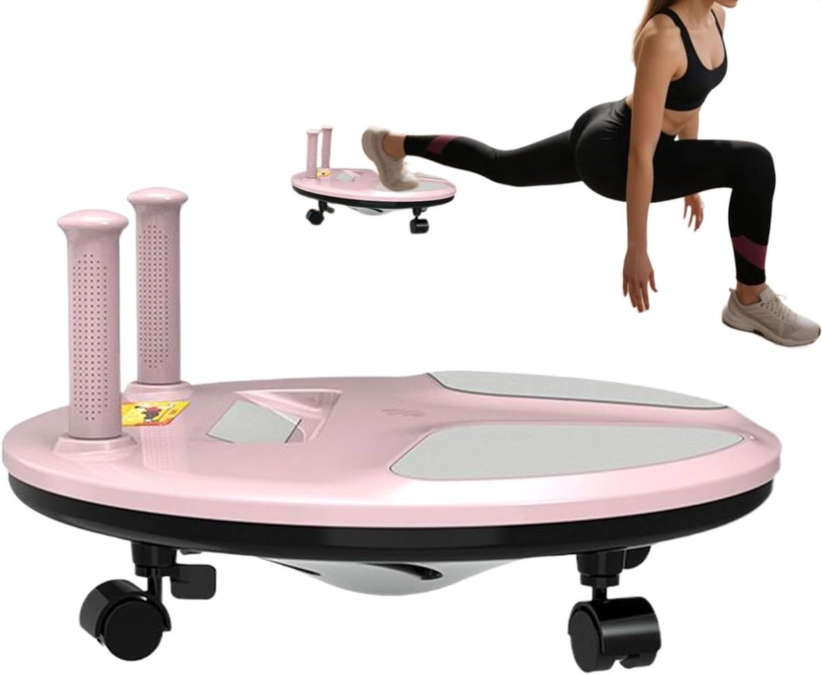 Buikroller met 4 wielen - Buikspierroller Fitnesswiel - Thuis trainen - Antislip elleboogsteunen - 100 kg draagvermogen - Uniek