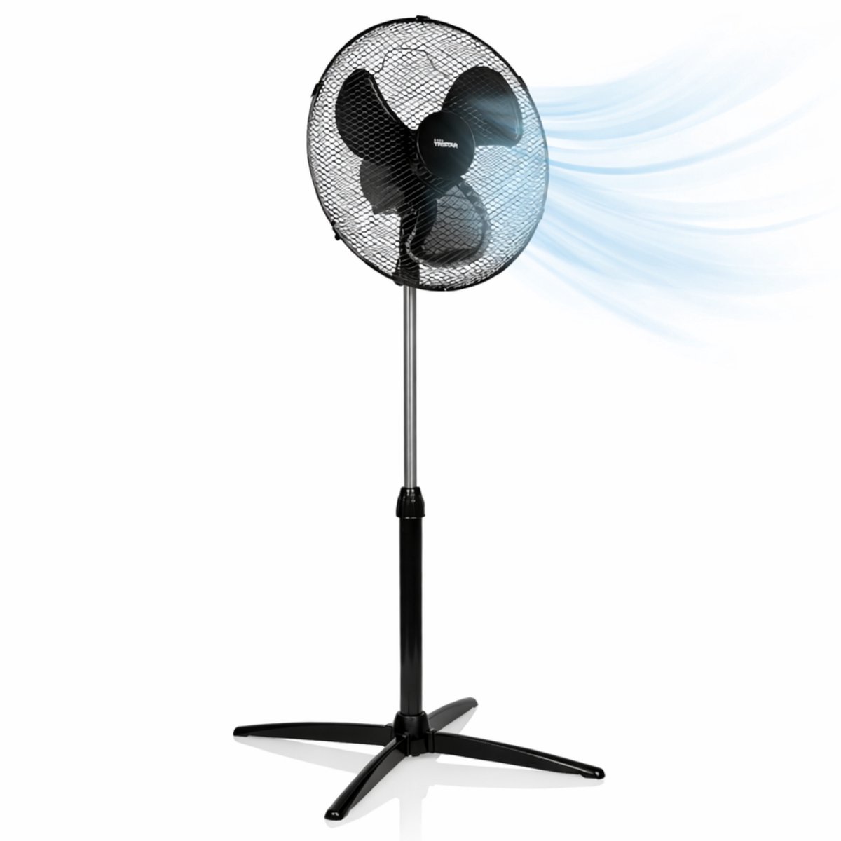 Bol.com Statiefventilator 40 cm – 45W – 3 Snelheden – 85° Oscillatie – In Hoogte Verstelbaar – Tristar VE-5756 – Zwart aanbieding