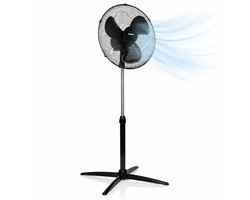 Statiefventilator 40 cm – 45W – 3 Snelheden – 85° Oscillatie – In Hoogte Verstelbaar – Tristar VE-5756 – Zwart
