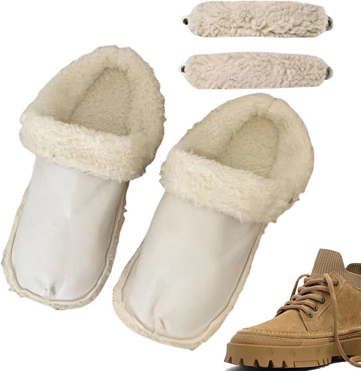 Dikke Binnenzolen - Pluche Schoenzolen - Voetcomfort Binnenshuis - Pluche Warme Voering - 25 x 15 x 5 cm