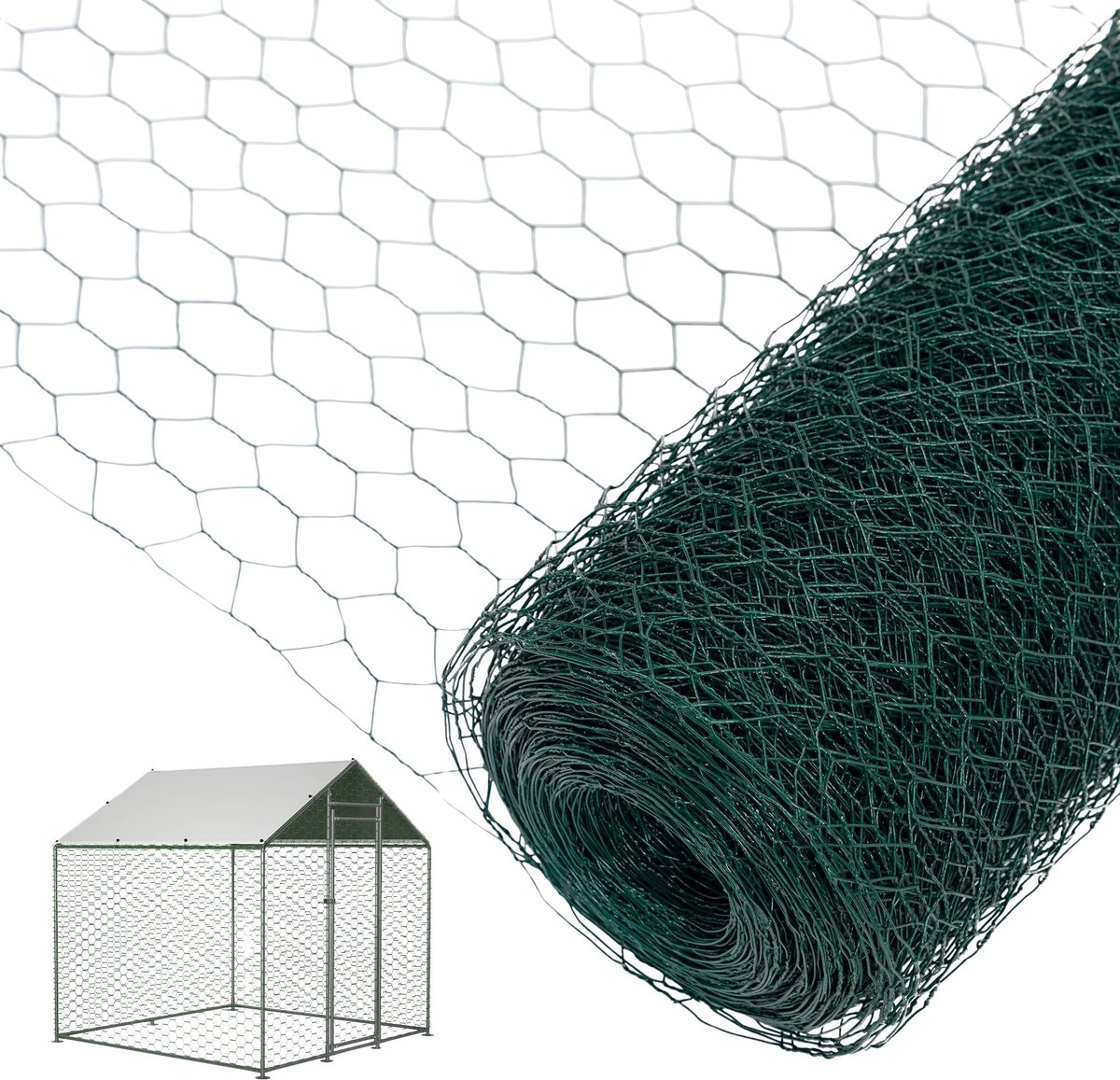 Kippenhok – Voor buiten – KD-model 200×200 cm – Behuizing groen