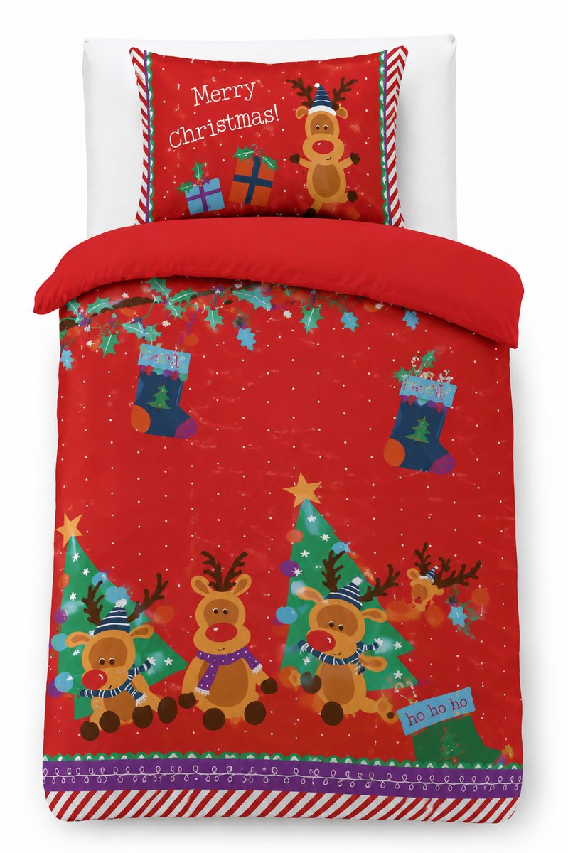 Rudolf Reindeer junior dekbedovertrek 120x150 + 40x60 cm