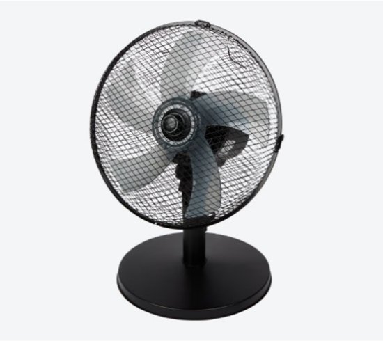 Tafelventilator Kinzo 30 cm 35W zwart, 3 snelheden, zwenkfunctie 85°, oververhittingsbeveiliging, lichtgewicht