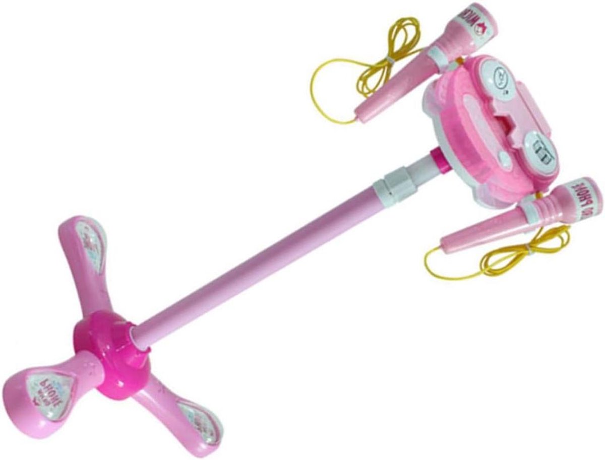 Muziekmicrofoon Speelgoed - Kinder Microfoon - Muziek Maken - Met Lichtjes Muziek - 42 cm - Roze