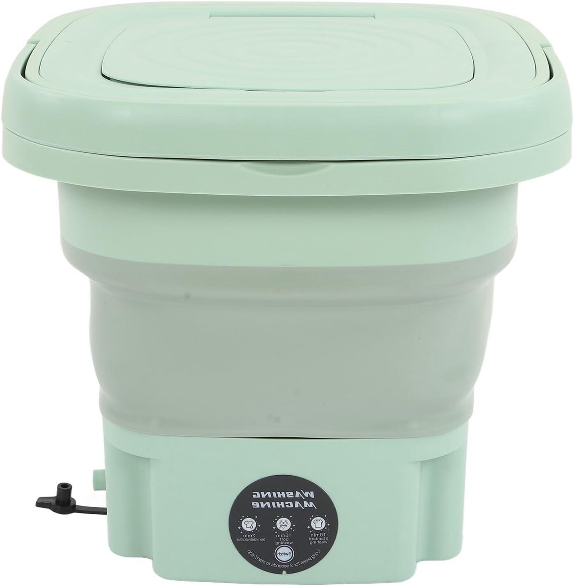 Draagbare Wasmachine Mini Wasmachine Reizen en Kamperen Opvouwbaar Ontwerp 8L Capaciteit Wit