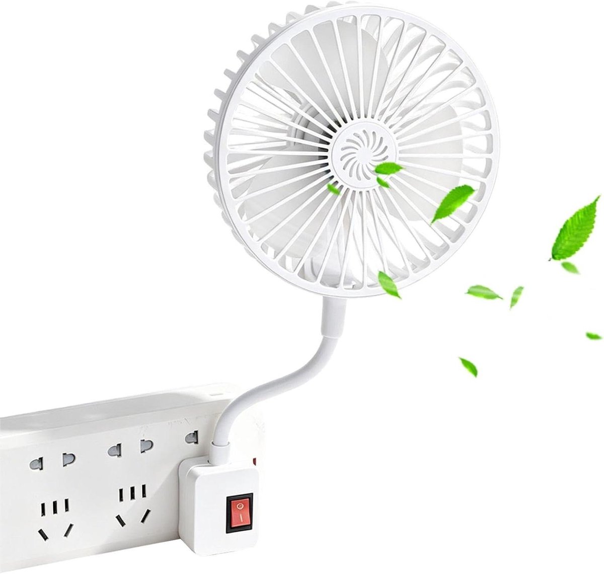 Kleine Ventilator - Persoonlijke Koeler - Stille Luchtstroom - Flexibele Zwanenhals - 12.2D x 17W cm - Uniek