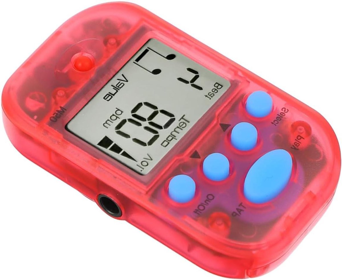 Elektronische Metronoom - Digitale Tuner - Muziek Oefenen - Clip Ontwerp - 5.5X3.5X2.2CM - Rood