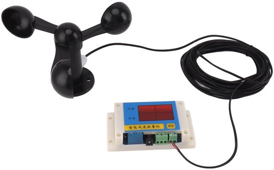 Wind Snelheidsmeter met 3 Ventilatorbladen, Hoog Nauwkeurige Anemometer voor Bouwtoepassingen, 360° Meting en Alarmfunctie, USB Aansluiting, Ideaal voor Windmetingen en Veiligheidsmonitoring — afbeelding 5