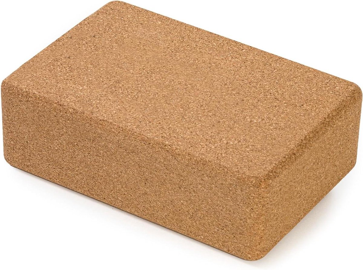 Yoga Blok - Kurk Steun - Yoga Oefenen - Anti-bacterieel - 22.5 cm - Kurk