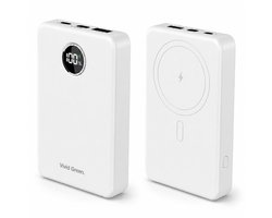Draadloze Powerbank 10.000 mAh – Wit – Vivid Green