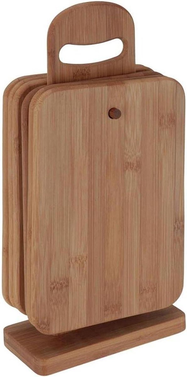 Snijplank Set - Houten Planken - Keukenwerk - Biologisch Bamboe - 7 Delig - Bruin