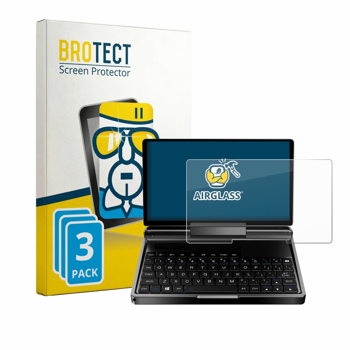 Screenprotector 3 Stuks voor GDP MicroPC 2 Beschermglas transparant