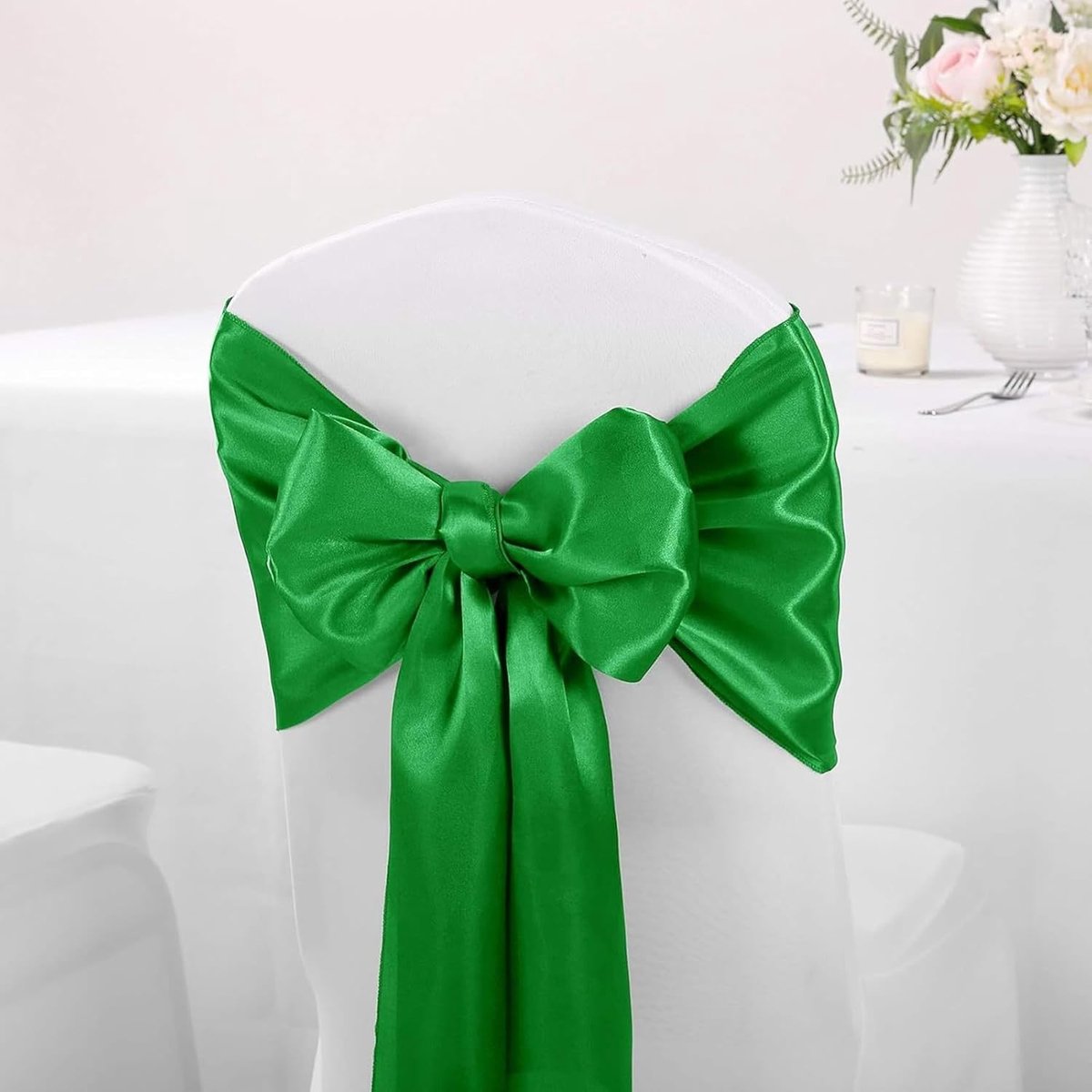 Satijnen Tafellopers - Decoratieve Lopers - Feestdecoratie - Zachte Glans - 275 x 30 cm - Groen