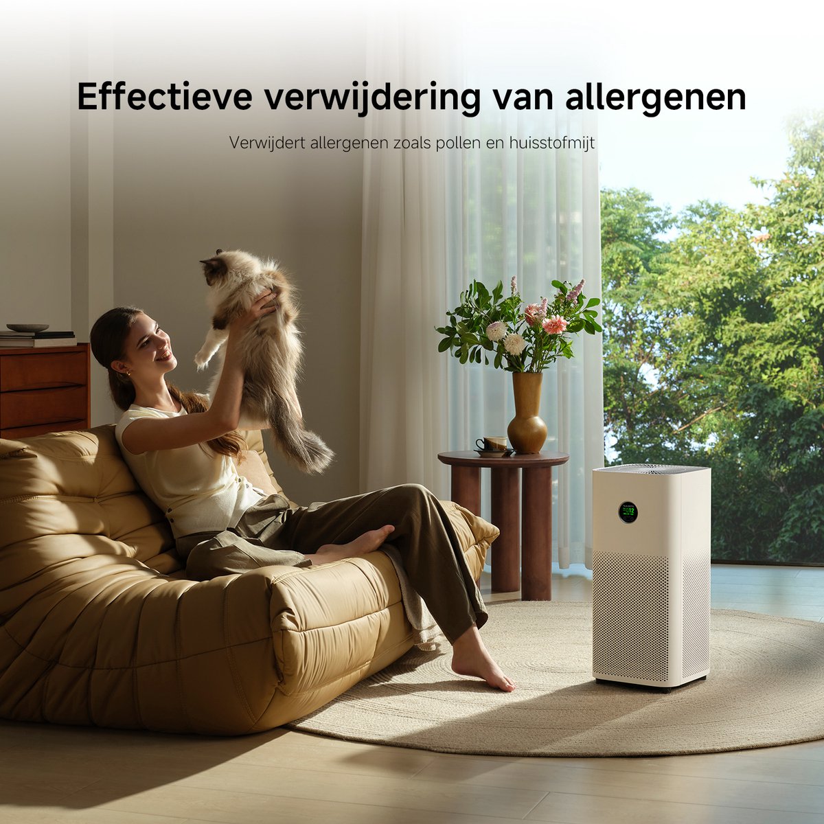 Xiaomi Mijia Smart Air Purifier 6 – Luchtreiniger – Tot 50 m² (CADR 443 m³/h) – Tegen Allergie & Hooikoorts – Met HEPA Filter & UV-Sterilisatie – Slimme App – Wit — afbeelding 4