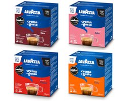 Lavazza A Modo Mio - Crema e Gusto Ricco - Crema e Gusto Classico - Crema e Gusto Dolce - Crema e Gusto Forte - Proefpakket - 144 (4x36) Koffiecups