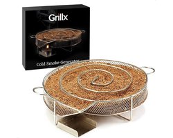 Grillx Cold Smoke Generator - Smokerbox - RVS Rookbox - Rookgenerator - Rookmot - Koud roken - Kamado BBQ Accesoires