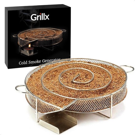 Générateur de fumée froide GrillX - Smokerbox - Smokebox en acier inoxydable - Générateur de fumée - Smoke Moth - Fumage à froid - Accessoires de BBQ