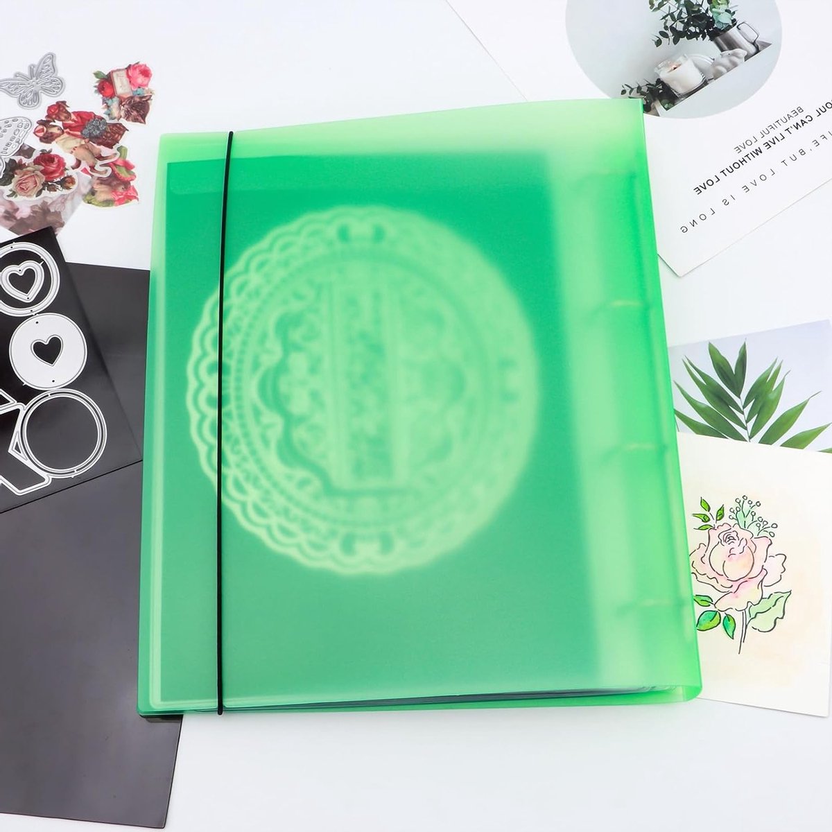 Set van 8 A4 4 Ring Binders met Transparante Soft PVC Covers voor Herbruikbare Notitieboeken en Stempels, Matte Oppervlak, 8 Kleuren — cadeau in Cadeau-ideeën - foto 3