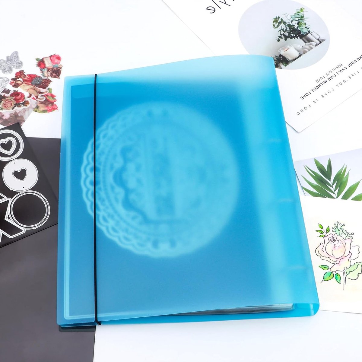 Set van 8 A4 4 Ring Binders met Transparante Soft PVC Covers voor Herbruikbare Notitieboeken en Stempels, Matte Oppervlak, 8 Kleuren — cadeau in Cadeau-ideeën - foto 5