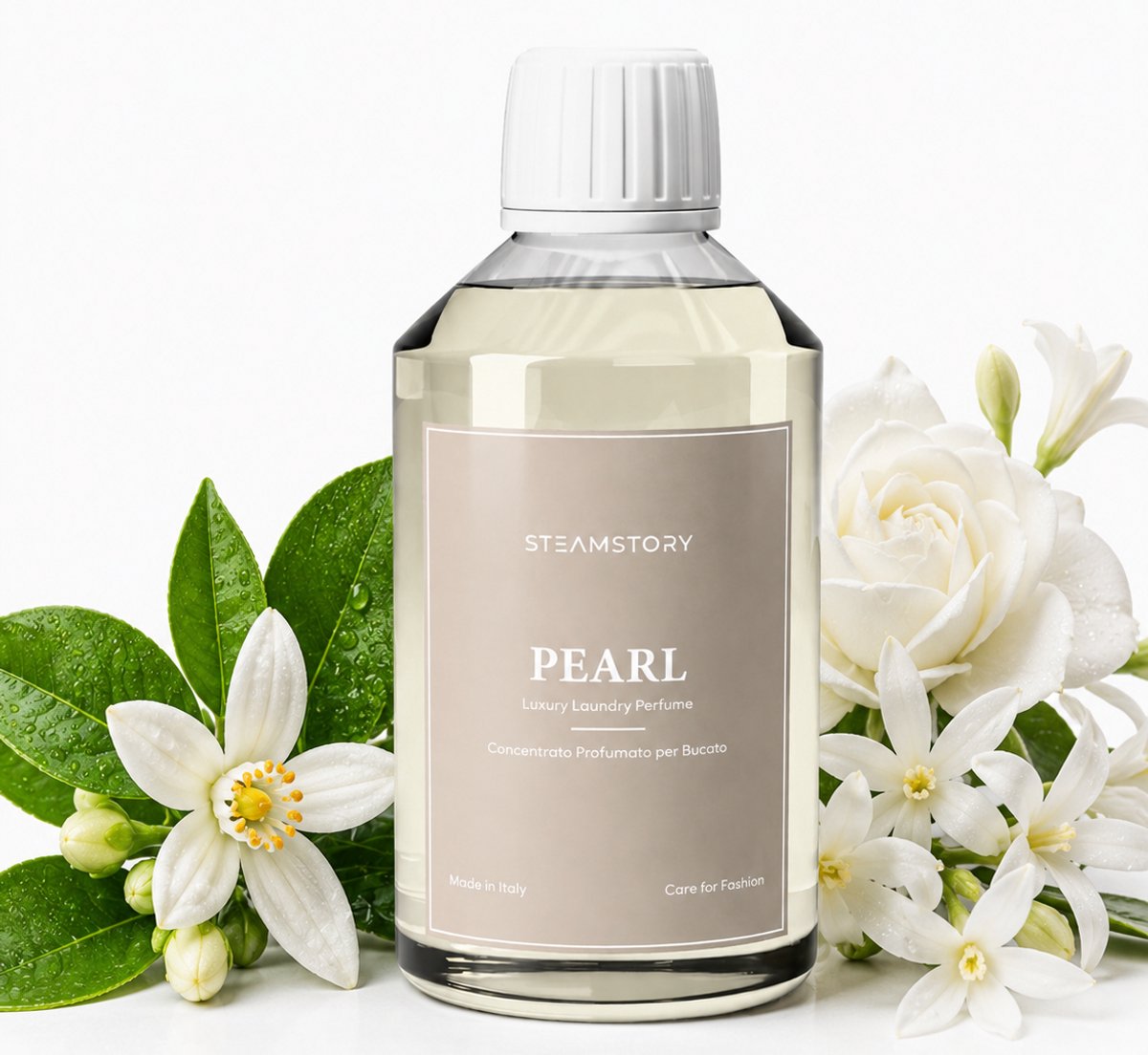 SteamStory Luxe Wasparfum Pearl - Zachte geur met katoenbloem & witte musk - 250 ml