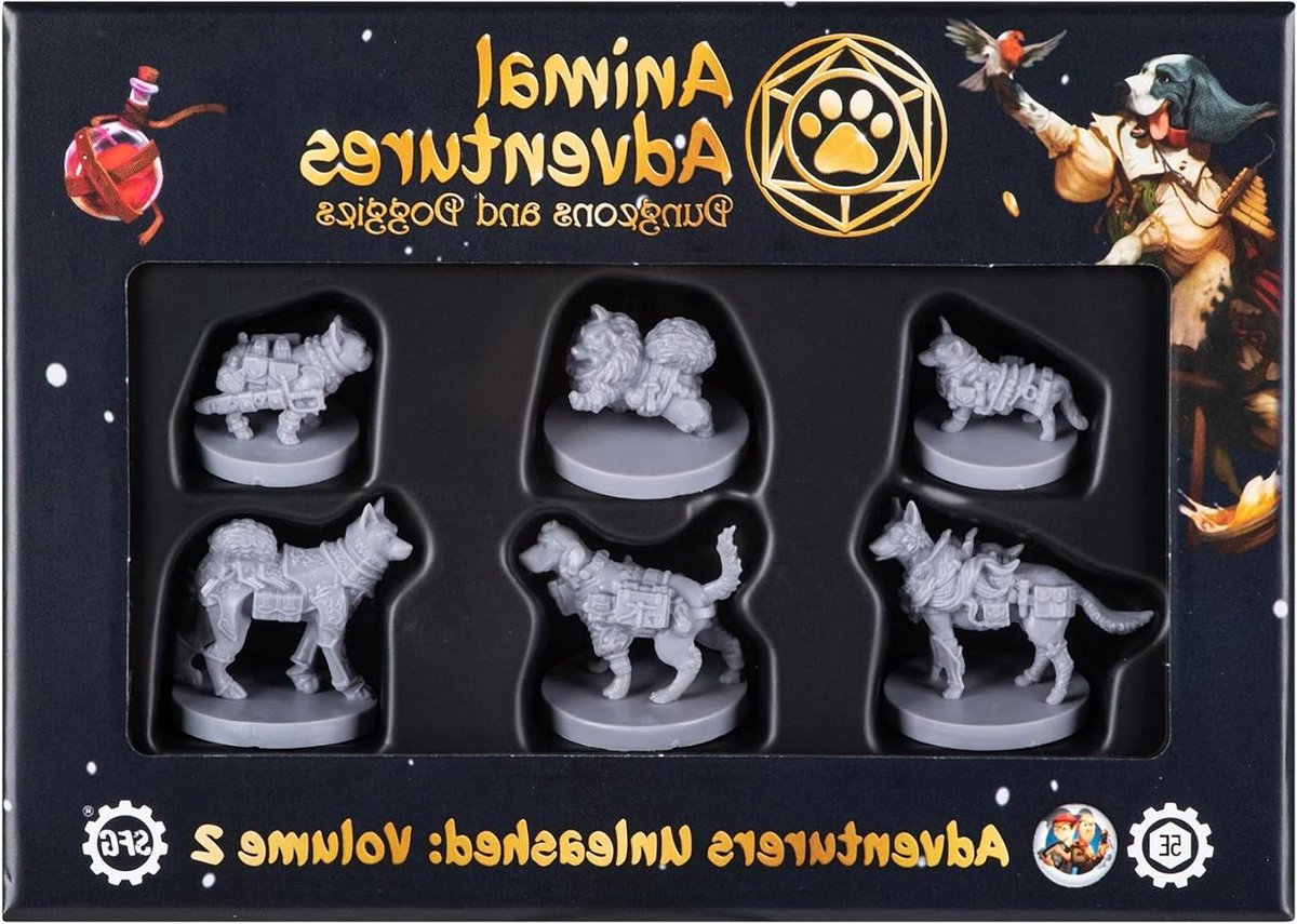 Miniaturen Doos - Hondjes Figuren - Tafelspel Avontuur - Unieke Karakters - Kleine Schaal - Assorti