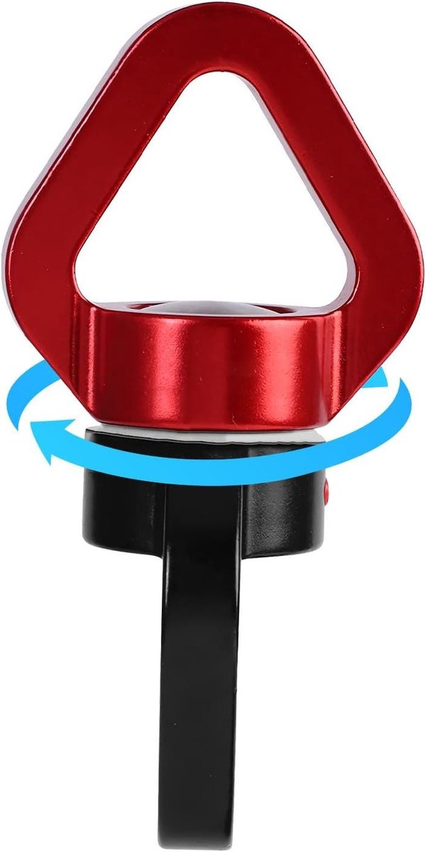 Klimkarabijnhaak - Zware sluiting - Outdoor avonturen - 30kN belastbaar - 110 x 55 mm - Zwart/Rood