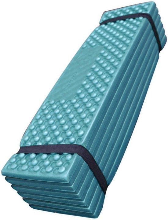 Opvouwbare Slaapmat - Kampeer mat - Outdoor Kamperen - Vochtisolatie - 57 x 16 x 12 cm - Donkergroen Zwart — afbeelding 3