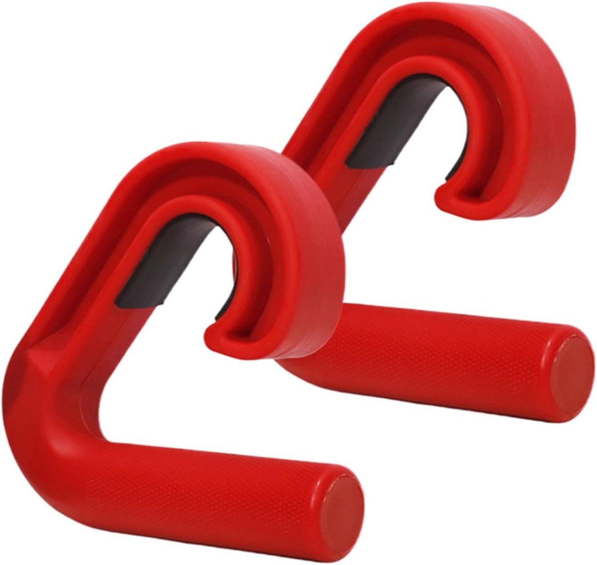 Fitnessgrepen - Roeigrepen Kracht - Krachttraining Thuissport - Neutrale Grip - 13x13x3 cm - Rood