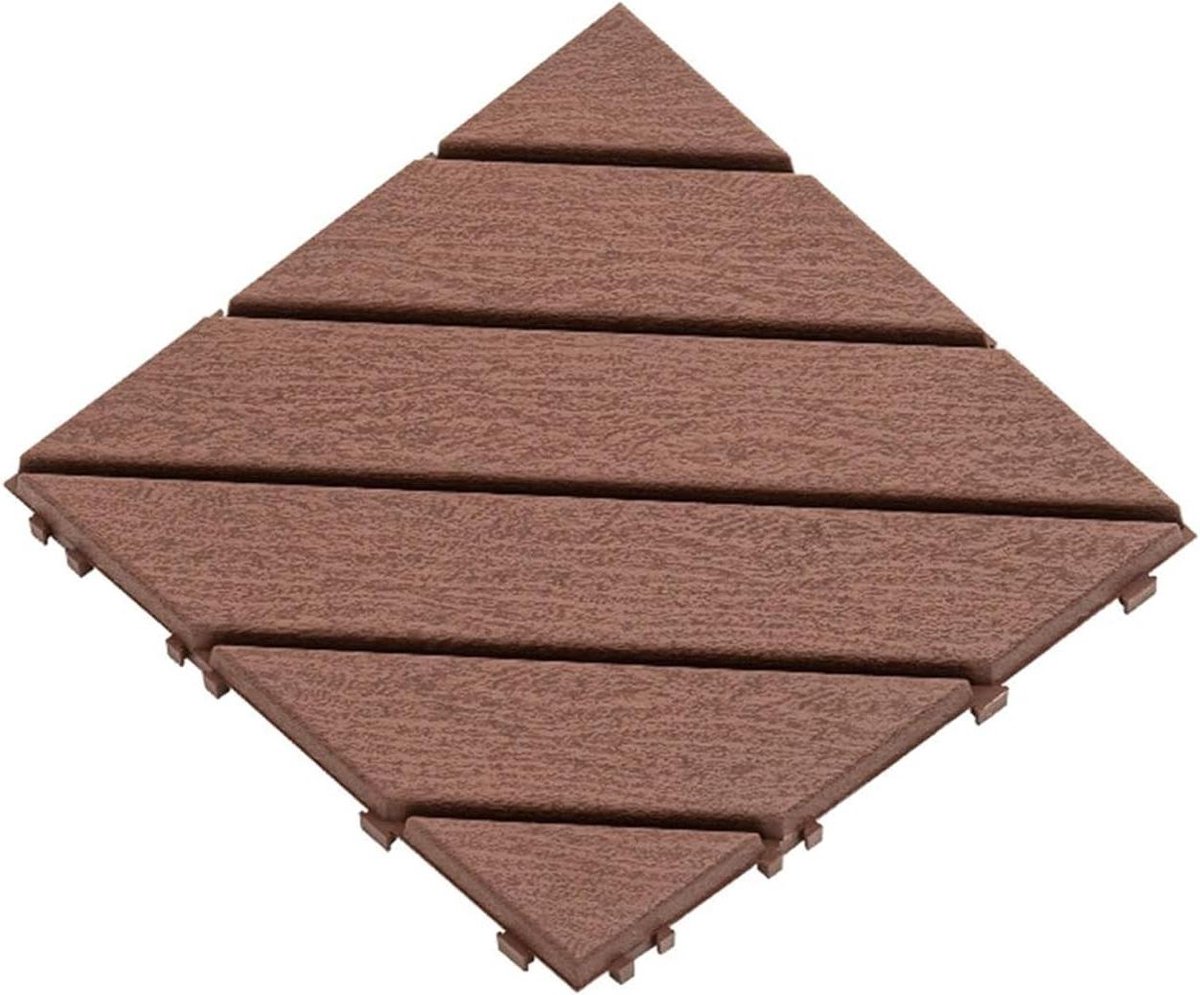 Kunststof Dekvloeren - Bestratingstegels Buiten - Terras Aanleggen - In elkaar grijpend Systeem - 30 x 30 cm - Roodbruin